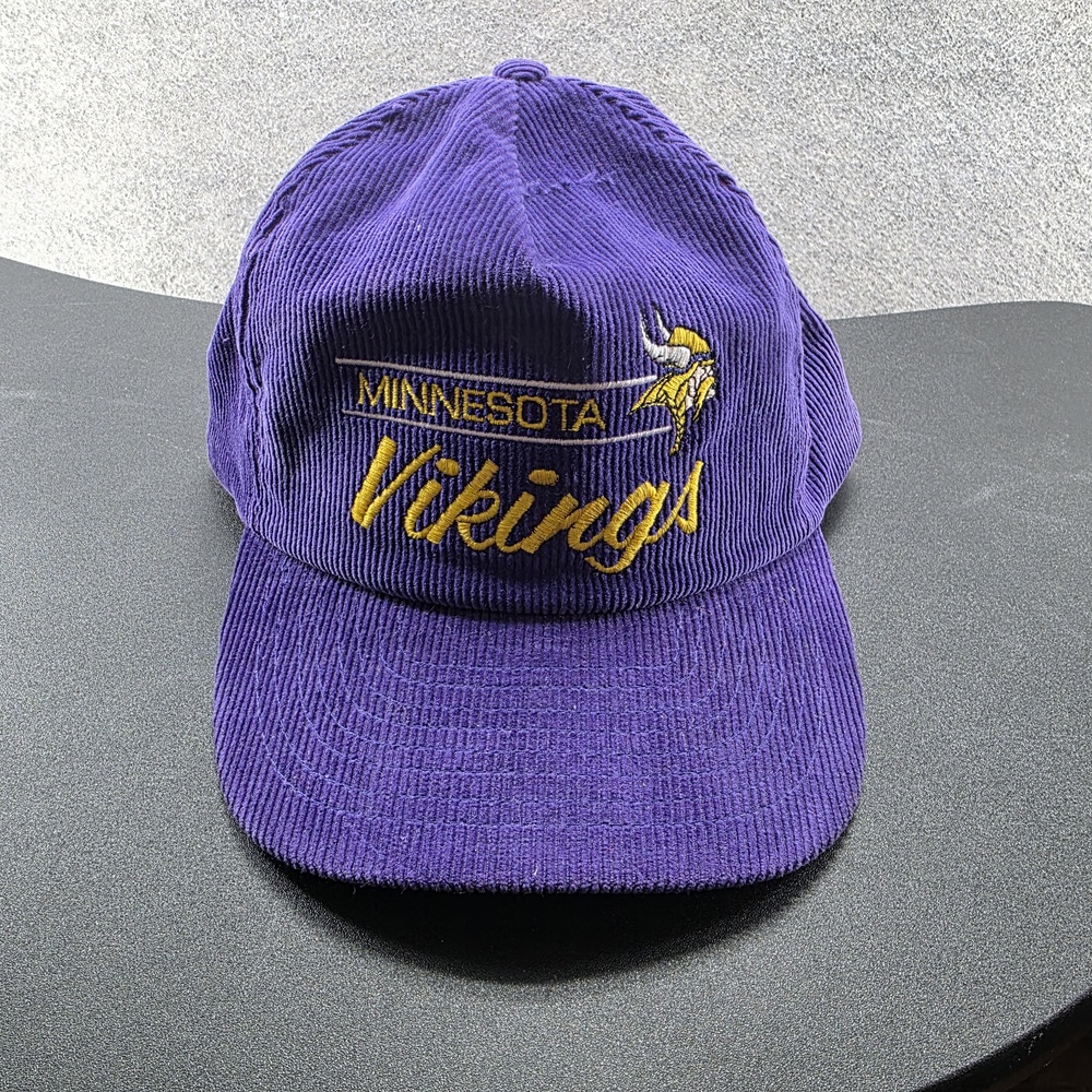 Vintage Minnesota Vikings Hat Snap Back Mens One Size Purple NFL Football Annco